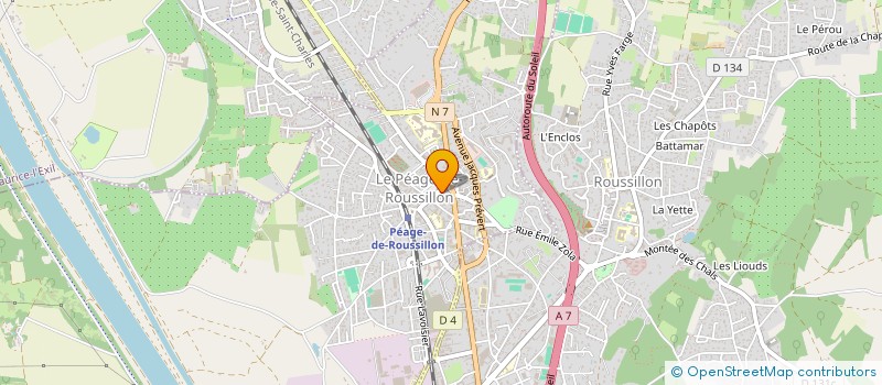 localisation de l'entreprise ESTHIA à LE PEAGE-DE-ROUSSILLON