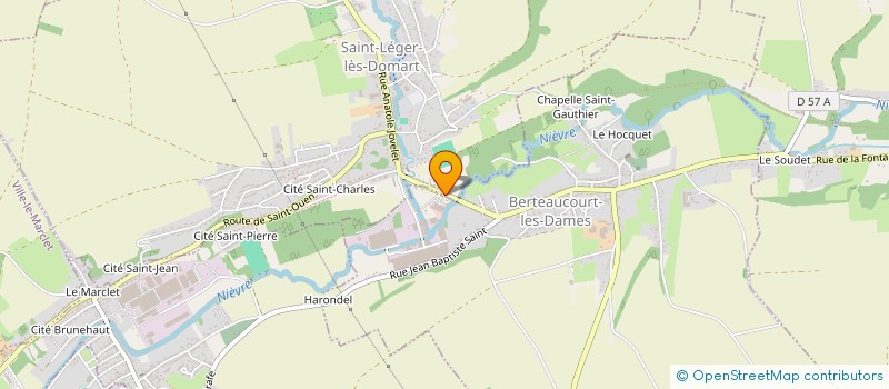 localisation de l'entreprise ESTHIGOR à BERTEAUCOURT-LES-DAMES