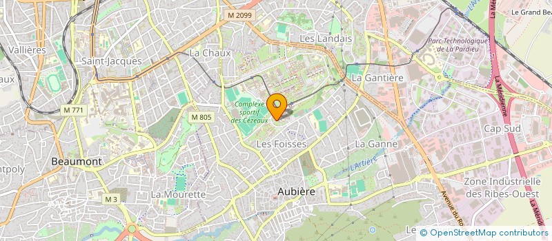 localisation de l'entreprise ESTIEM LOCAL GROUP AUVERGNE  AUBIERE