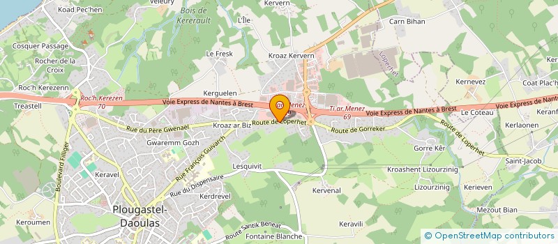 localisation de l'entreprise ESTIENNE  PLOUGASTEL-DAOULAS