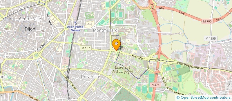 localisation de l'entreprise ESTP PROJETS 21 à DIJON