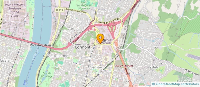 localisation de l'entreprise ESTRADE VITRAGES à LORMONT