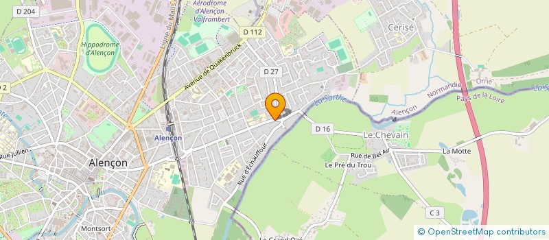 localisation de l'entreprise ESTRELANG à ALENCON
