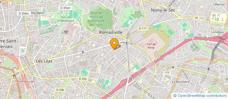 localisation de l'entreprise ESUNA à ROMAINVILLE