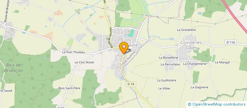 localisation de l'entreprise ESVB GYM DANSE BADMINTON  LOIRE-AUTHION