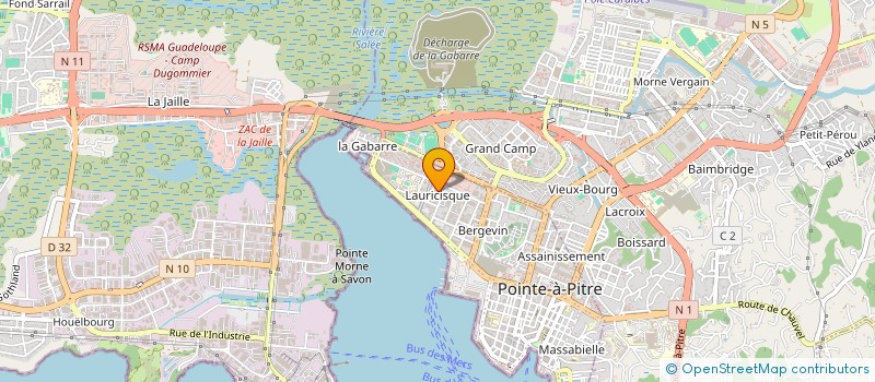 localisation de l'entreprise ET CETERA LOGEMENTS à POINTE-A-PITRE