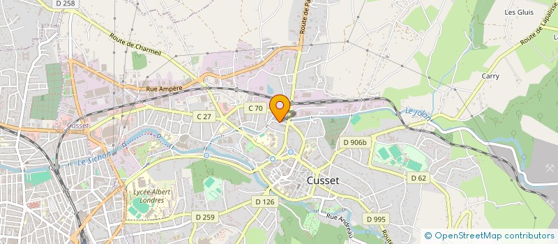 localisation de l'entreprise ET.COM à CUSSET