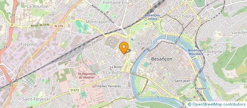 localisation de l'entreprise ET P CHAMBRE COMMERCE ENTREPOT VALENTIN à BESANCON