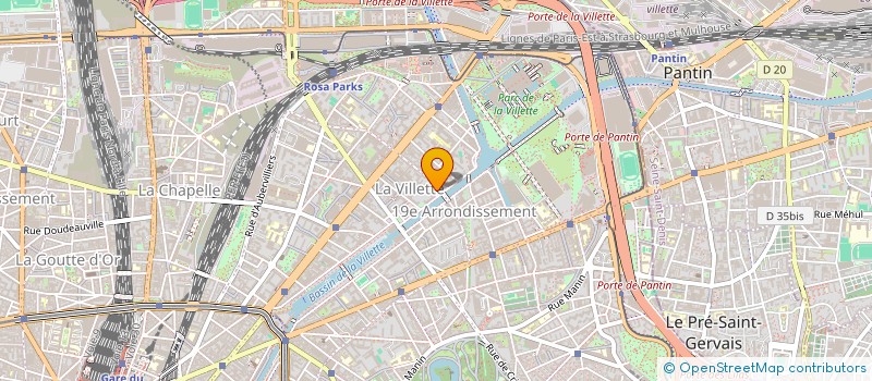 localisation de l'entreprise ET SI BLUE  PARIS 19