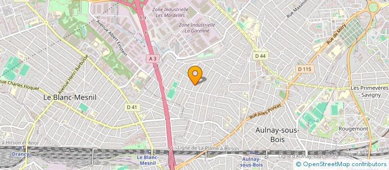 localisation de l'entreprise ET2B à AULNAY-SOUS-BOIS