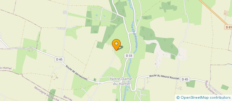 localisation de l'entreprise ETA BOIS à NOTRE-DAME-DU-HAMEL