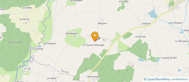 localisation de l'entreprise ETA BREIZH FARM à MENEAC