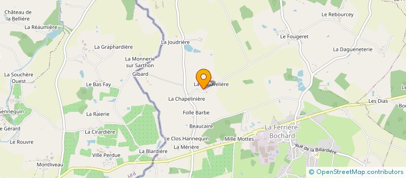 localisation de l'entreprise ETA DE LA CHAUVELIERE à LA FERRIERE BOCHARD