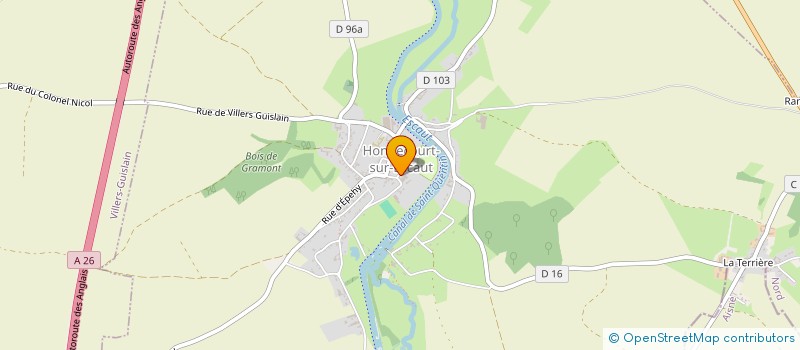 localisation de l'entreprise ETA DEFOSSEZ à HONNECOURT-SUR-ESCAUT