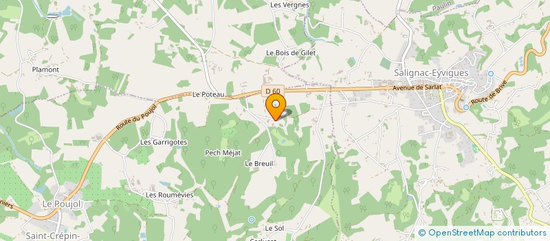 localisation de l'entreprise ETA DU SALIGNACOIS  SAINT-CREPIN-ET-CARLUCET