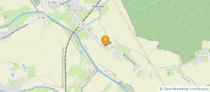 localisation de l'entreprise ETA DUVAL à THIENNES