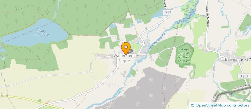 localisation de l'entreprise ETA GAILLIEZ à WALLERS-EN-FAGNE