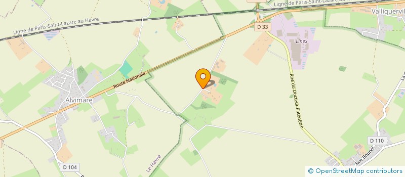 localisation de l'entreprise ETA JRP LIN  ALLOUVILLE-BELLEFOSSE