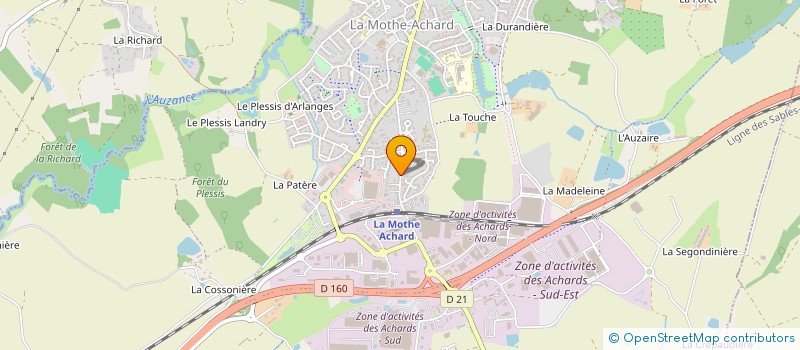 localisation de l'entreprise ETA LOGEAIS  LES ACHARDS