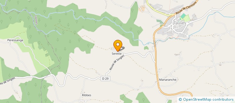 localisation de l'entreprise ETA MAZUR à TAUVES