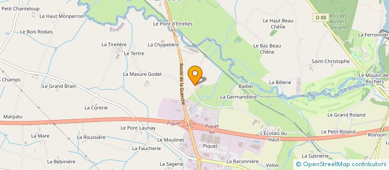 localisation de l'entreprise ETA PERRIER VINCENT à ETRELLES