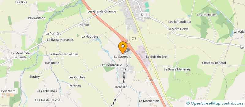 localisation de l'entreprise ETA PINAULT  SAINT-DOMINEUC