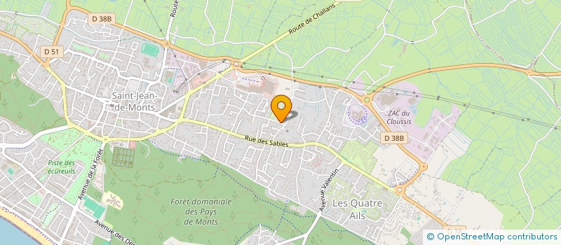 localisation de l'entreprise ETA TP MICHEL FRADIN à SAINT-JEAN-DE-MONTS