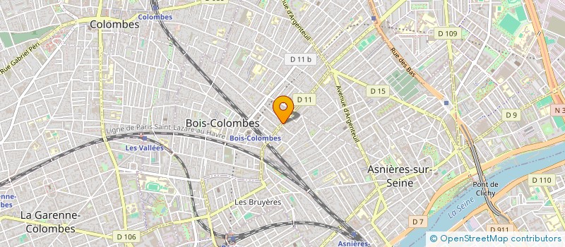 localisation de l'entreprise ETAB LEVANNEUR COULEURS à BOIS-COLOMBES