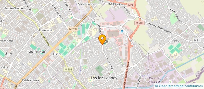 localisation de l'entreprise ETAB.REGIONAL ENSEIGNT ADAPTE COLETTE MAGNY à LYS-LEZ-LANNOY