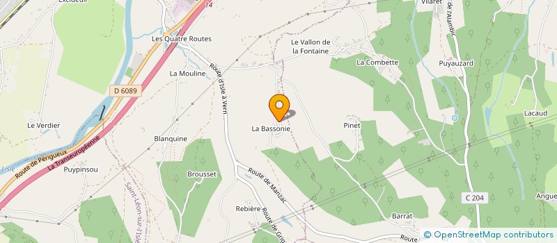 localisation de l'entreprise ETABL BASTIER à SAINT-ASTIER