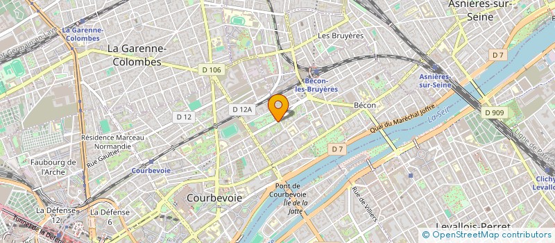 localisation de l'entreprise ETABL BROUAL OUTIL GARAGE 2 à COURBEVOIE