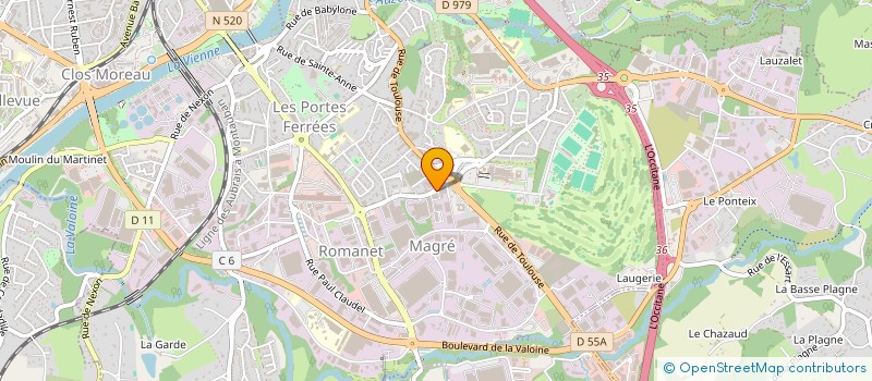 localisation de l'entreprise ETABL DUTREIX à LIMOGES