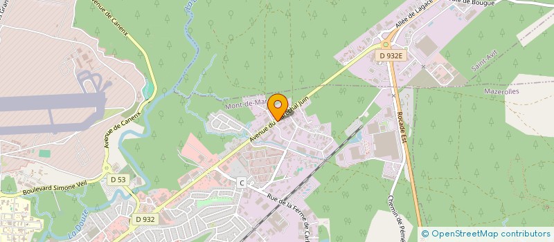 localisation de l'entreprise ETABL LAFARGUE JEAN PIERRE  MONT-DE-MARSAN