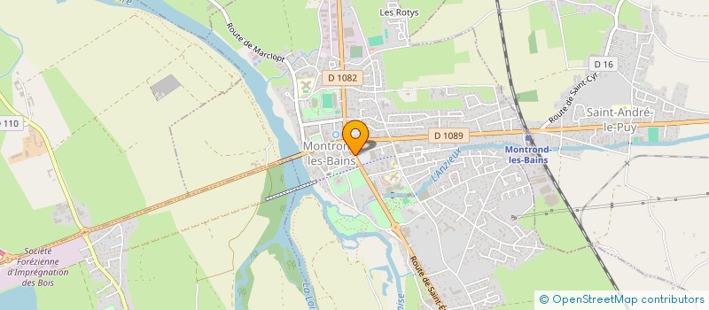 localisation de l'entreprise ETABL THERMAL DE MONTROND à MONTROND-LES-BAINS