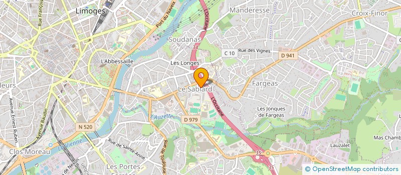 localisation de l'entreprise ETABL.TRANSFUSION SANGUINE HAUTE VIENNE à LIMOGES