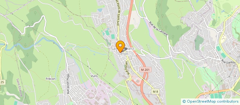 localisation de l'entreprise ETABLISSEENTS VOCANSON LIOGIER à SAINT-GENEST-LERPT