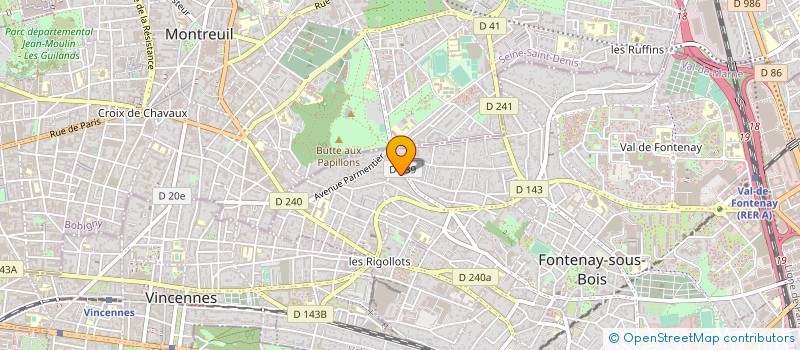 localisation de l'entreprise ETABLISSEMENT AGILE à FONTENAY-SOUS-BOIS