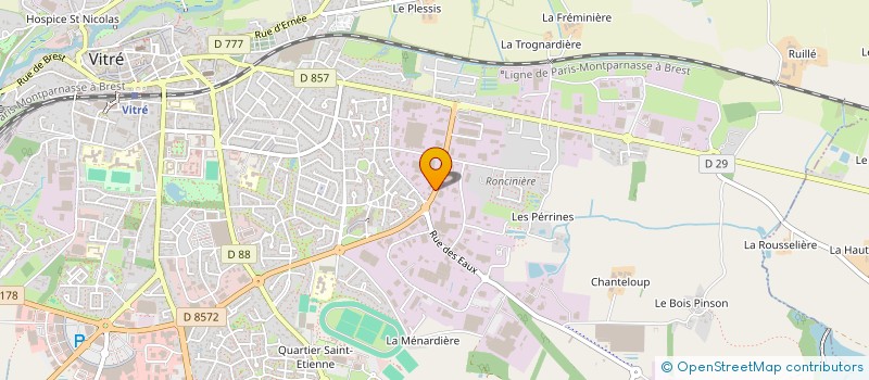 localisation de l'entreprise ETABLISSEMENT ALAIN PELHATE  VITRE