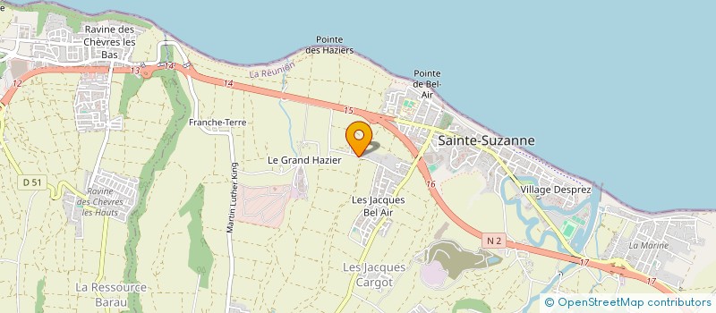 localisation de l'entreprise ETABLISSEMENT BEL AIR à SAINTE-SUZANNE