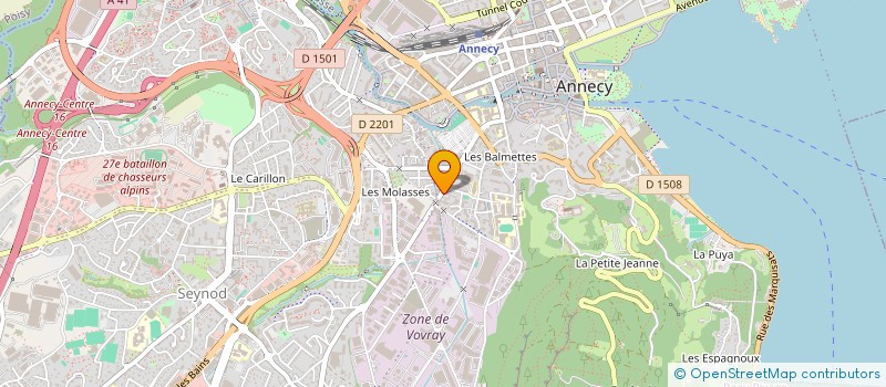 localisation de l'entreprise ETABLISSEMENT BLANCHOT SA à ANNECY