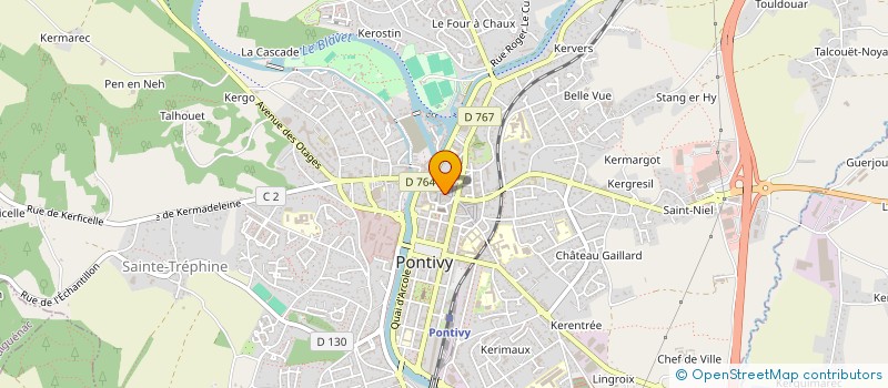 localisation de l'entreprise ETABLISSEMENT BLEU CITRON  PONTIVY