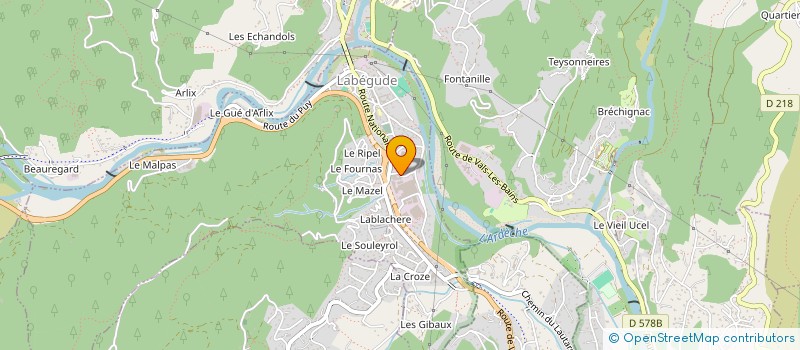 localisation de l'entreprise ETABLISSEMENT BOUSCHON ET FILS à LABEGUDE