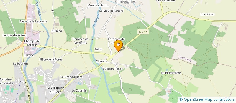 localisation de l'entreprise ETABLISSEMENT BRIANT à CHAVEIGNES