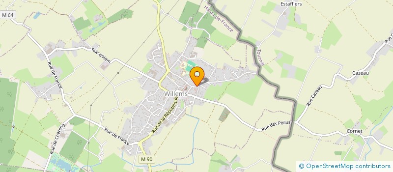 localisation de l'entreprise ETABLISSEMENT CADDY ET CIE à WILLEMS