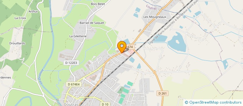 localisation de l'entreprise ETABLISSEMENT CHOLLET à COUTRAS