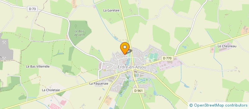 localisation de l'entreprise ETABLISSEMENT D'HEBERGEMENT POUR PERSONNES AGEES DEPENDANTES LES RESIDENCES BOCAGE D'ANJOU à ERDRE-EN-ANJOU