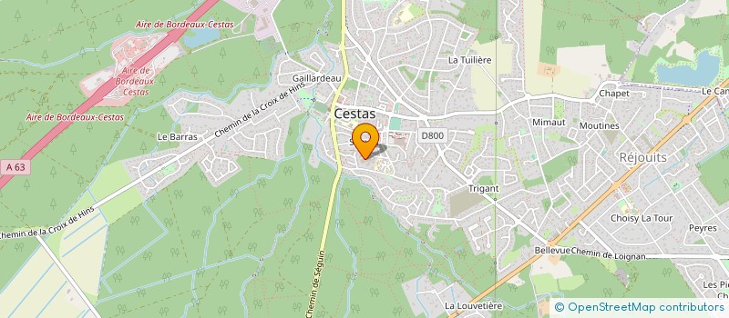 localisation de l'entreprise ETABLISSEMENT D'HEBERGEMENT POUR PERSONNES AGEES DEPENDANTES SEGUIN  CESTAS