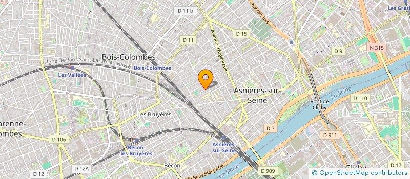localisation de l'entreprise ETABLISSEMENT DE CHANT-VIRON à ASNIERES-SUR-SEINE