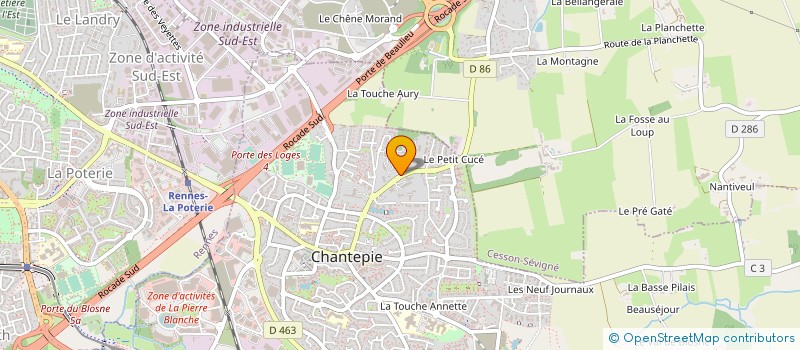 localisation de l'entreprise ETABLISSEMENT DEPARTEMENTAL D EDUCATION DE FORMATION ET DE SOINS à CHANTEPIE