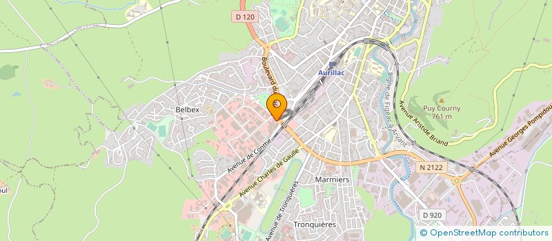 localisation de l'entreprise ETABLISSEMENT GERVAIS à AURILLAC